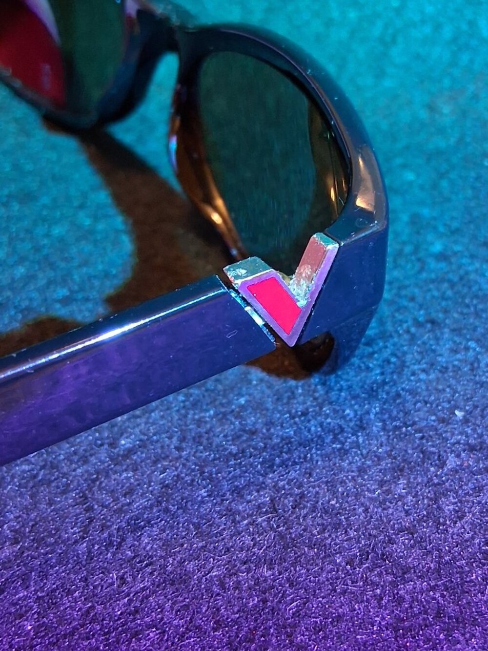 VALENTINO Vintage 90s V Logo Wrap Sunglasses 5142/S Black Red Made In Italy - Picture 10 of 14